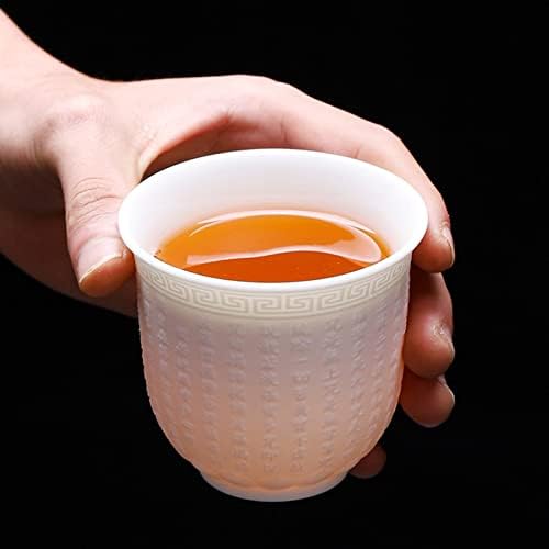 הקלה לבנה דרקון דרקון פיניקס קרמיקה מערכות כוסות תה קרמיקה | 4.7 גרם, כוסות תה קונגפו סיניות קבעו כוסות